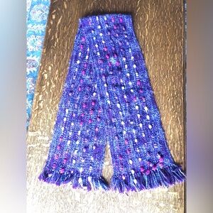 Donegal Design Ireland Handwoven Wool Purple and Pink Women's Scarf